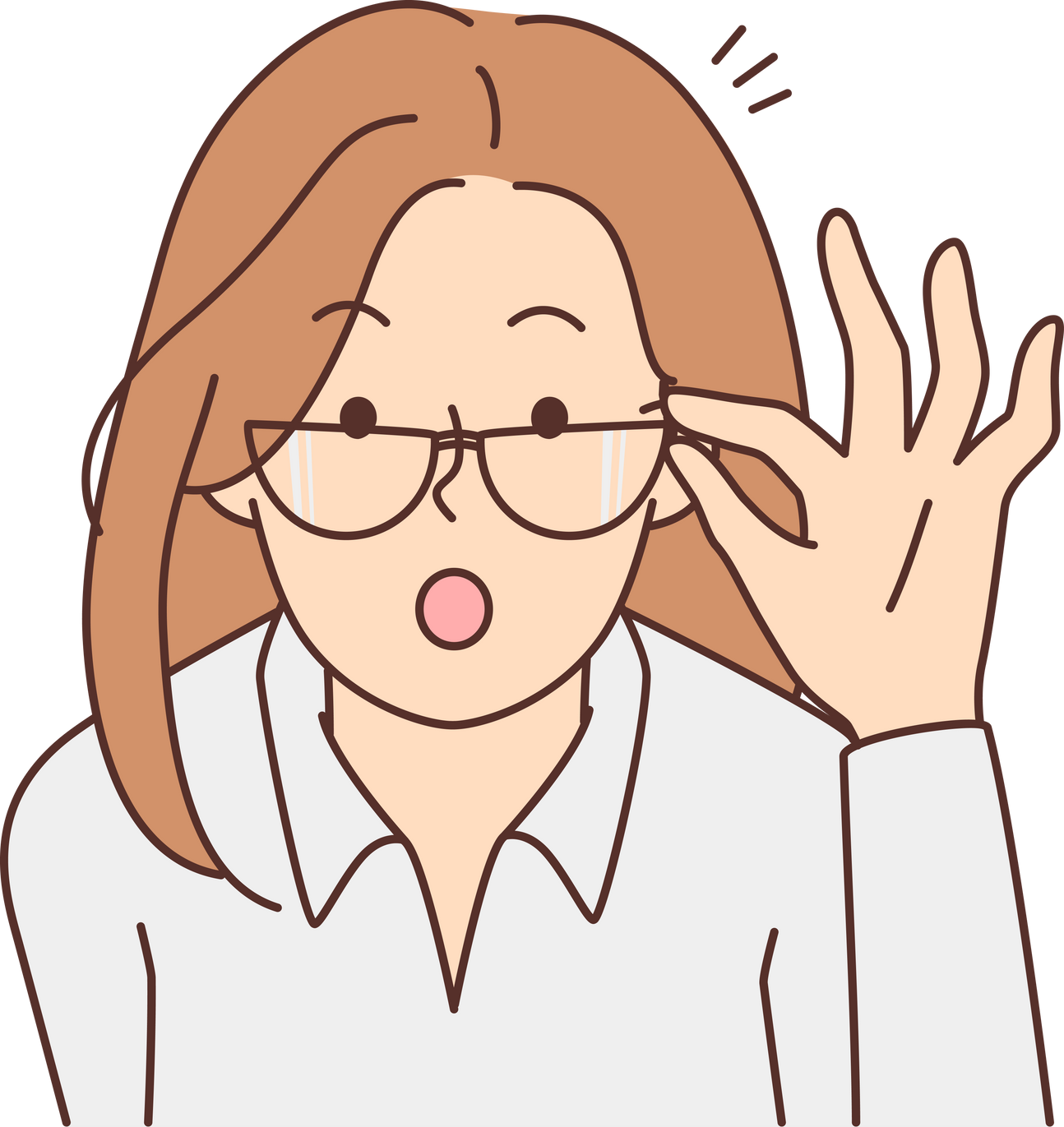 Stunned woman shocked with unexpected news